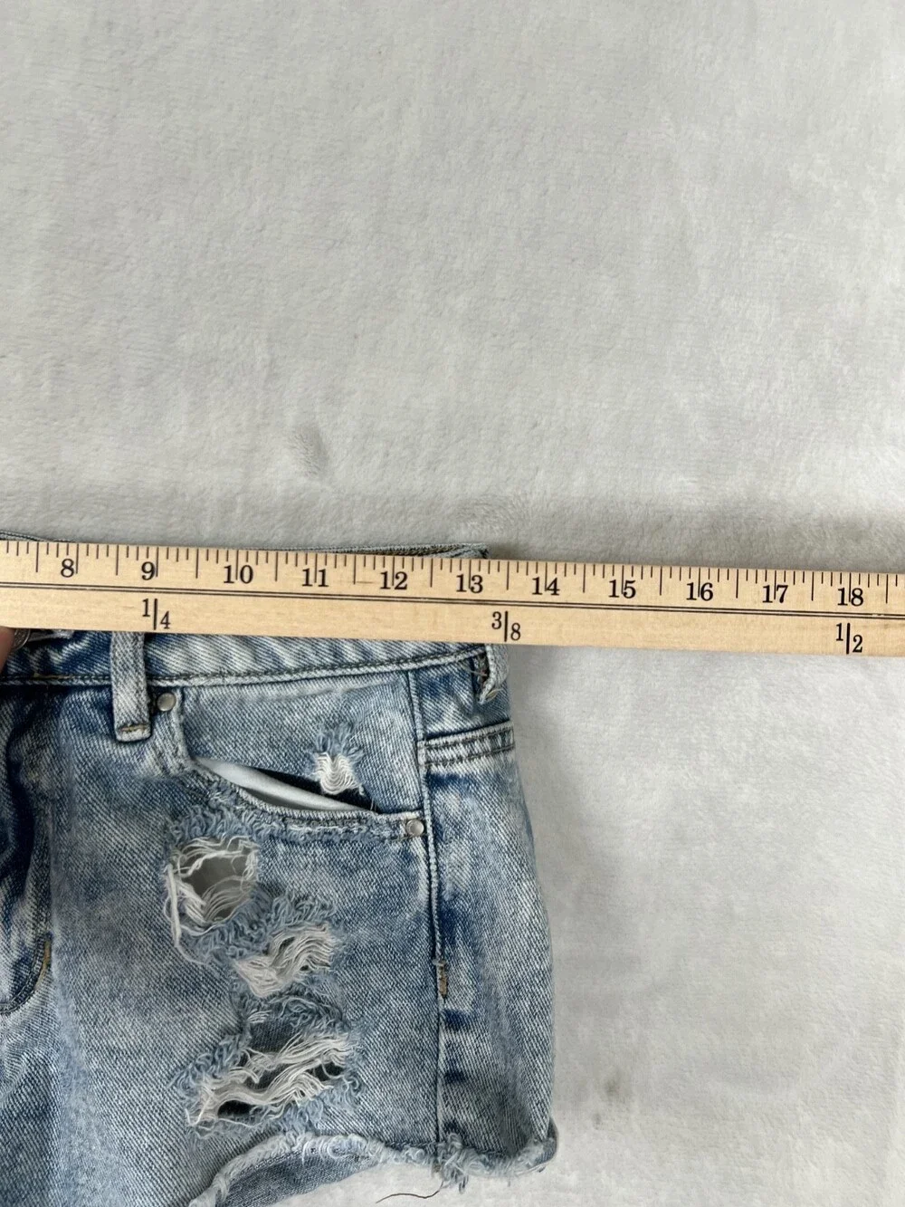 PacSun Denim Jean Shorts Women's 24 Blue Distressed Festival Cutoff Frayed